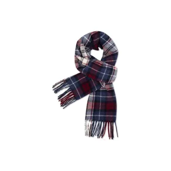 Tommy Hilfiger Knit Scarves Men's Blue White Red Plaid