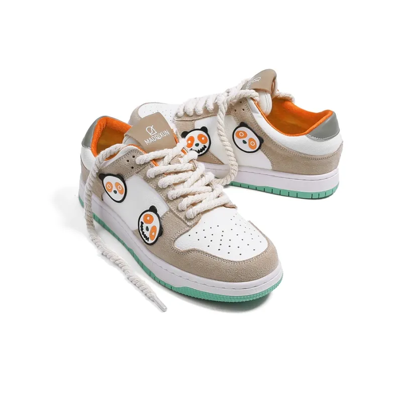Cat Seven Seeks Quirky Panda Anti Slip Wear Resistant Low Top Skateboard Shoes Unisex-3