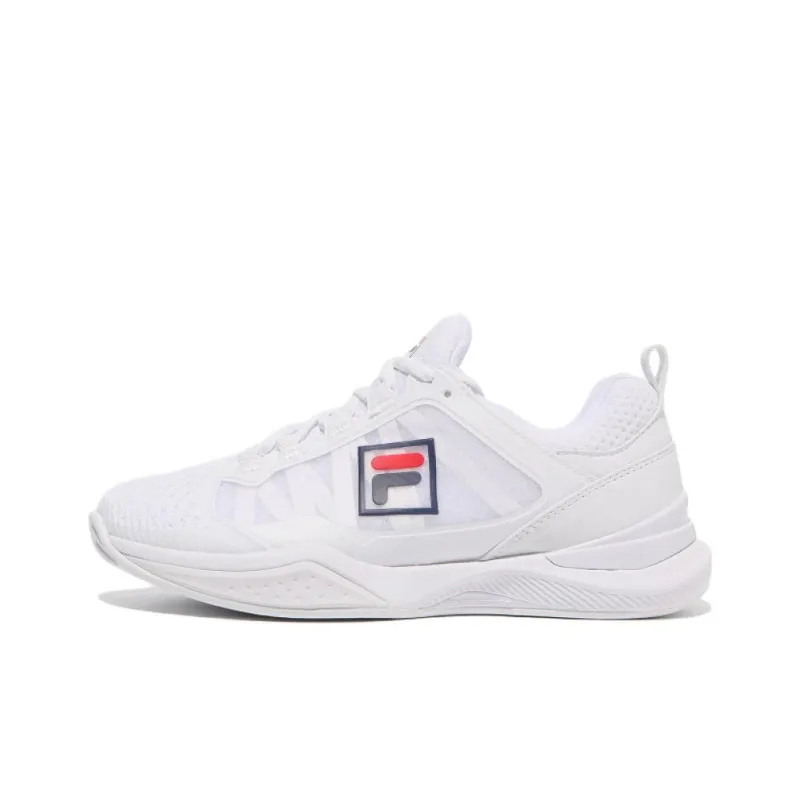 FILA Slip Resistant Low Top Tennis Shoes Unisex White-0