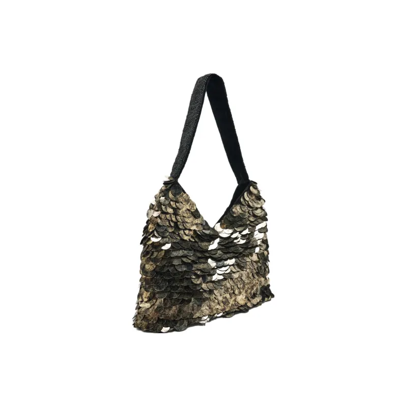 ZARA Polyester Shoulder Bag Women's Silver-2