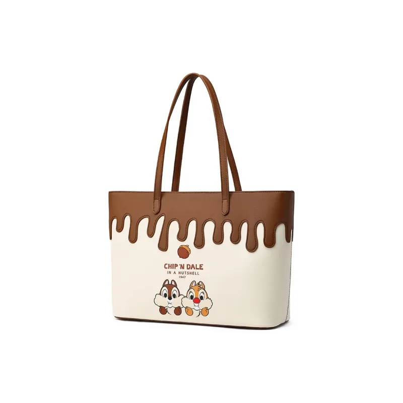 Disney PU Shoulder Bag Tote Handbag Shoulder Bag Large Size Women's Brown-1