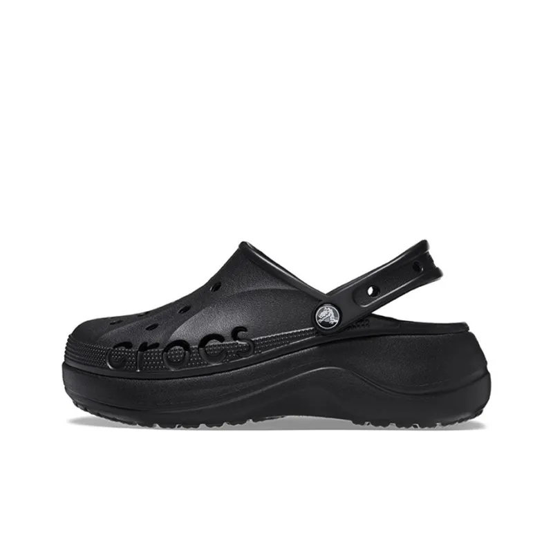 Crocs Baya Platform Clogs 'Black' Women's-0