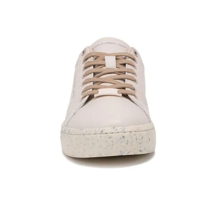CKJ CALVIN KLEIN JEANS Low Top Skateboard Shoes Men's Egg Shell Yellow-3
