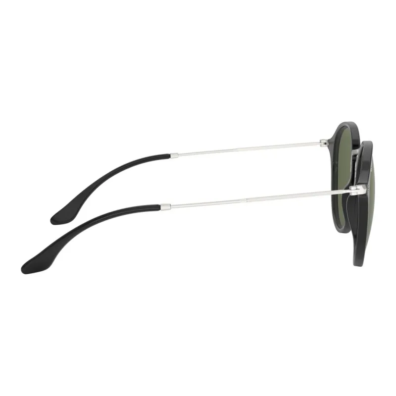RayBan Metal Round Sunglasses Unisex Black-4