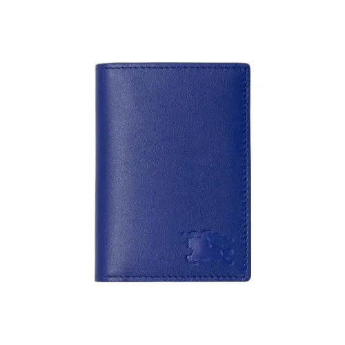 Burberry Calfskin Wallets Card Holders Regular Men's Knight Blue