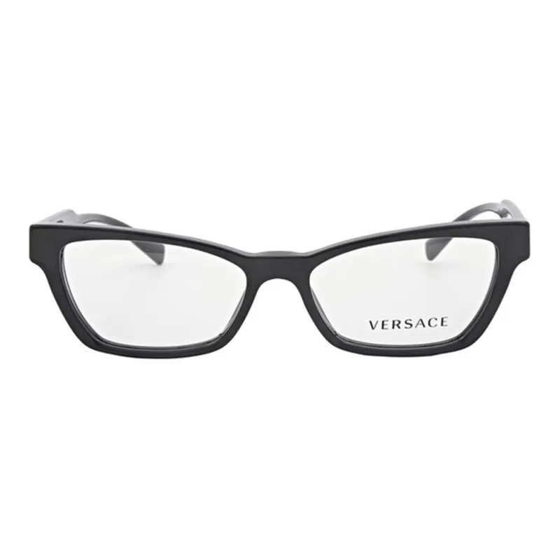 VERSACE Plastic Cat Eye Eyeglass Frames Women's Black-1