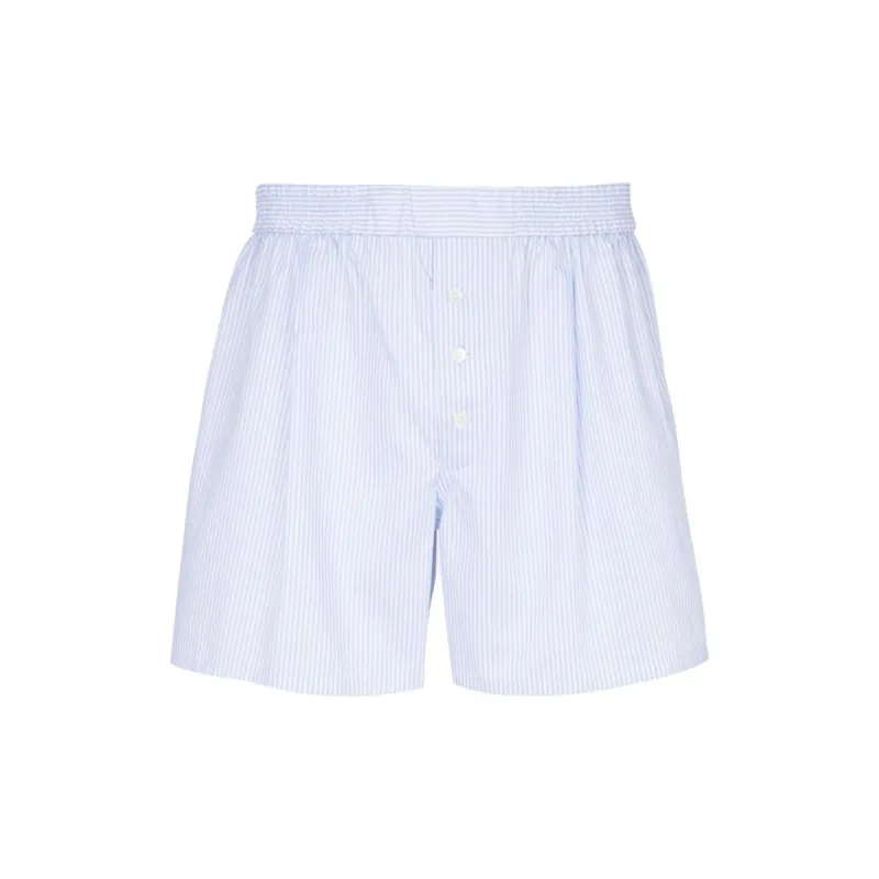 BALMAIN Logo embroidered Striped Shorts-0