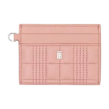 Burberry Lambskin Card Holder Women's Rouge Pink Red