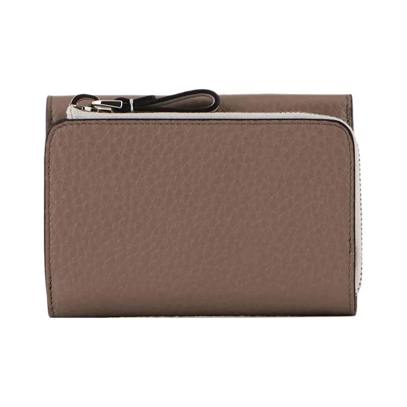 GIORGIO ARMANI Cow Leather Wallet Small Size Men's Dove Gray-1