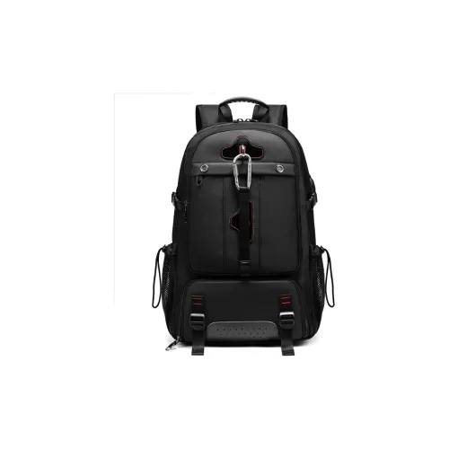 MingLu Oxford Backpack Regular Unisex Black/Army Green/Blue/Camouflage/Full Camouflage