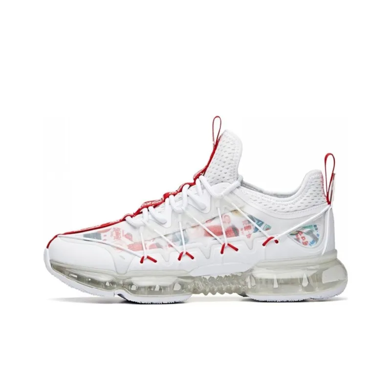 Coca-Cola x Anta Low-Top Running Shoes Men's White Red-0