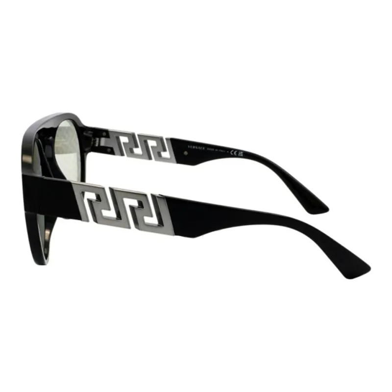 VERSACE Metal Plastic Aviator Sunglasses Men's Black-1
