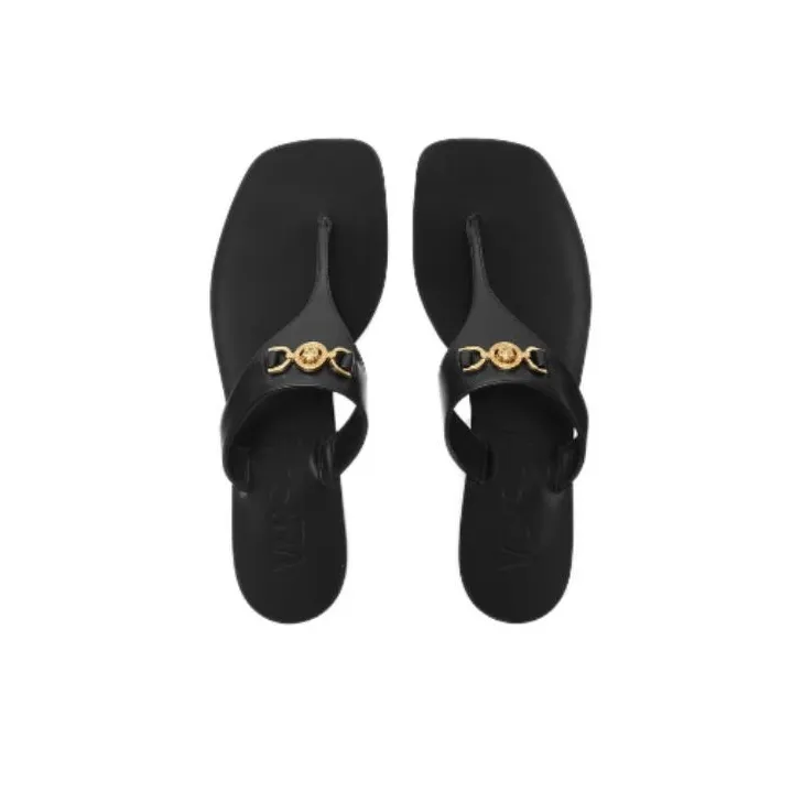 VERSACE Medusa Head Leather Sandals-3