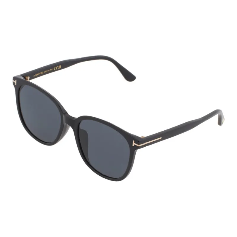 TOM FORD Acetate Irregular Shape Sunglasses Unisex Black-3