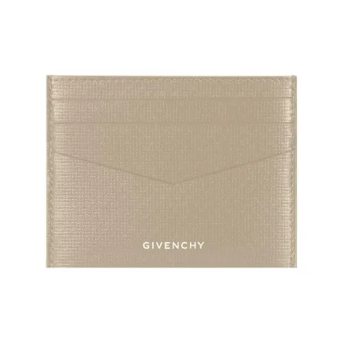 Givenchy 4G Calfskin Card Holder Men's Beige & Gray