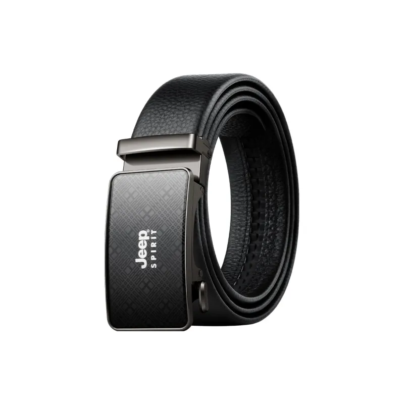 JEEP SPIRIT Youth Business Automatic Buckle Leather Belts Men's Width  3.5cm-1