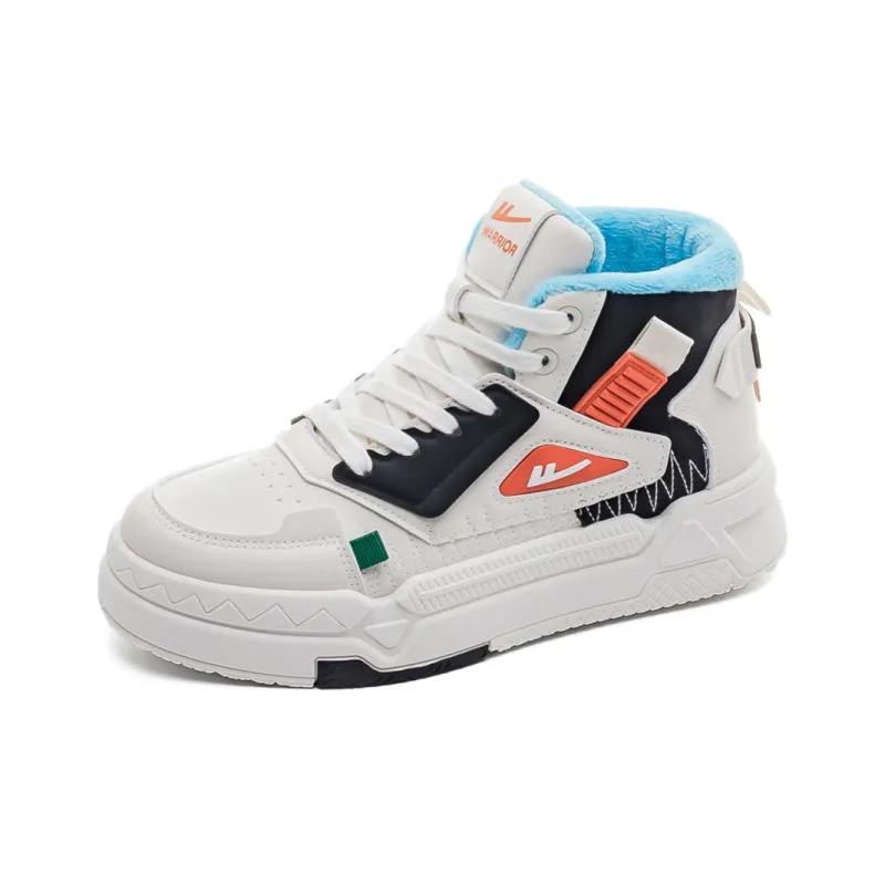 WARRIOR Wing Series Skateboard Shoes Unisex High Top Black, Orange-1