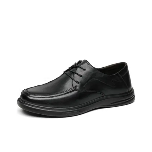 SHOUBA Men's Casual Men Low-Top Black