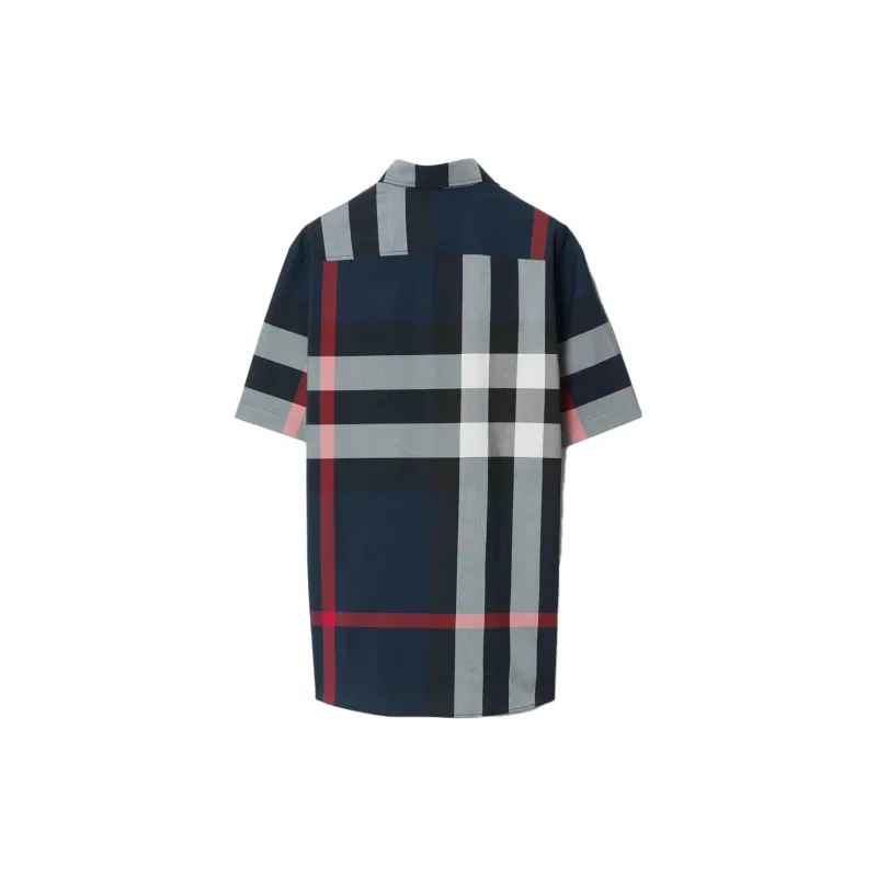 Burberry Check Pattern Short Sleeved Shirt-1