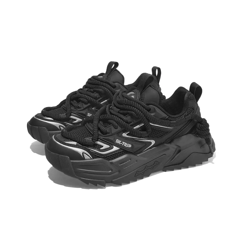 SK.TRIP Wear-Resistant Height Increasing Low-Top Chunky Sneakers Unisex-2