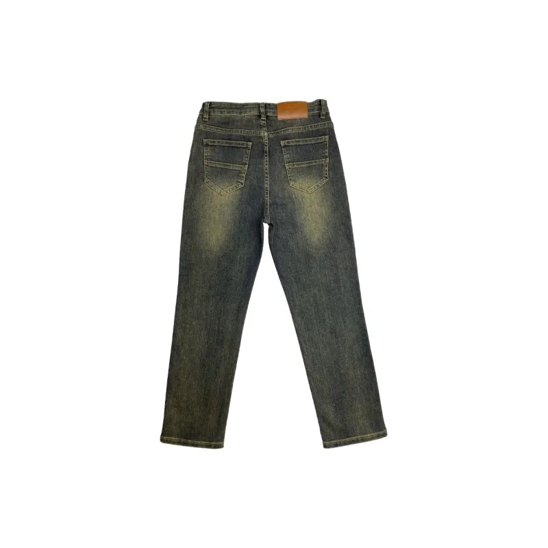 BASIC HOUSE Jeans Women's Distressed Blue Gray-1
