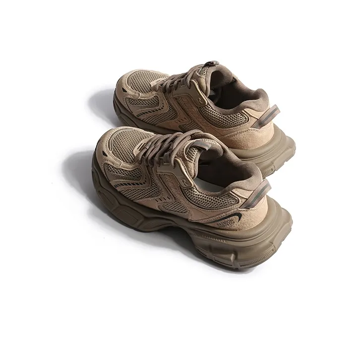 CENTRAL&KITTY Abrasion Resistant Height Increasing Low Top Chunky Sneakers 5cm Unisex-3