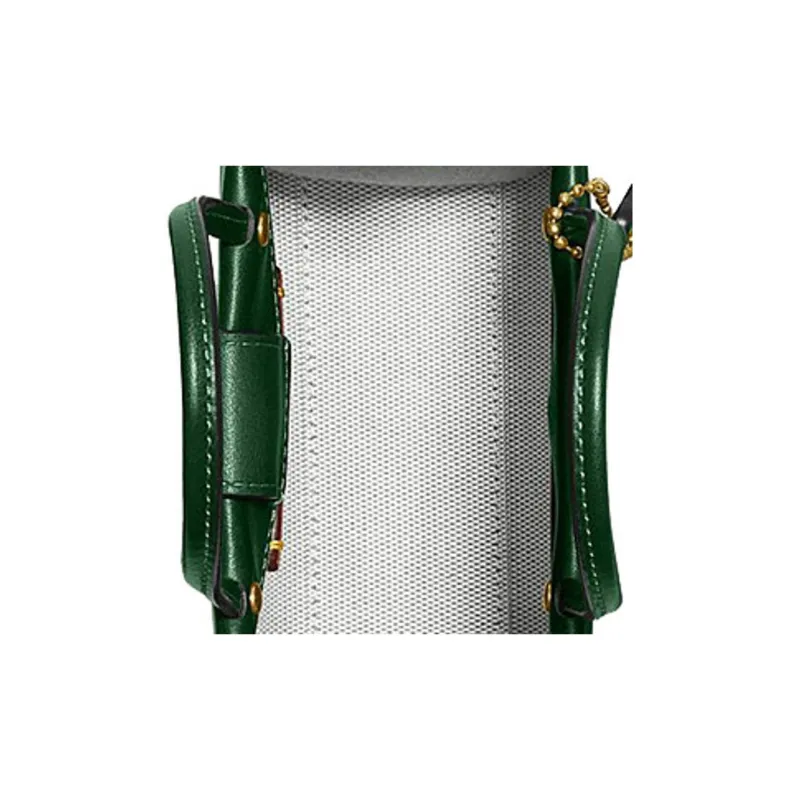 COACH Cashin Cow Leather Tote Bag Shopping Bag Handbag Shoulder Bag Crossbody Bag Mini Women's Green-4