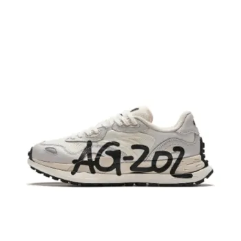Anta Wear resistant And Waterproof Low Top Running Shoes Men's White Gray Black