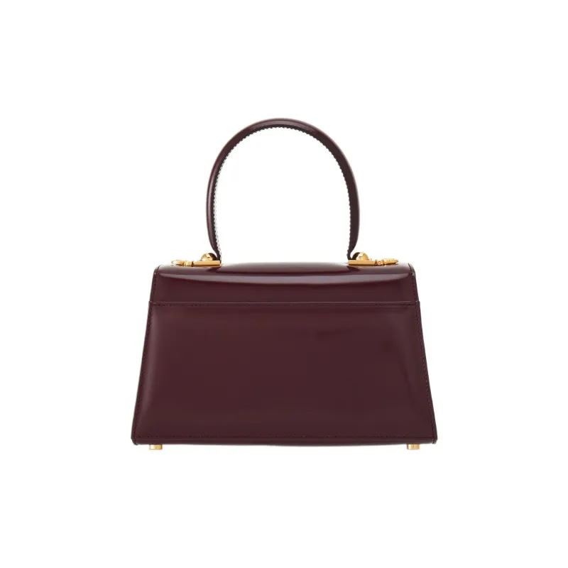 FERRAGAMO GANCINI Cow Leather Shoulder Bag, Crossbody Bag, Handbag Small Size Women's Burgundy-3