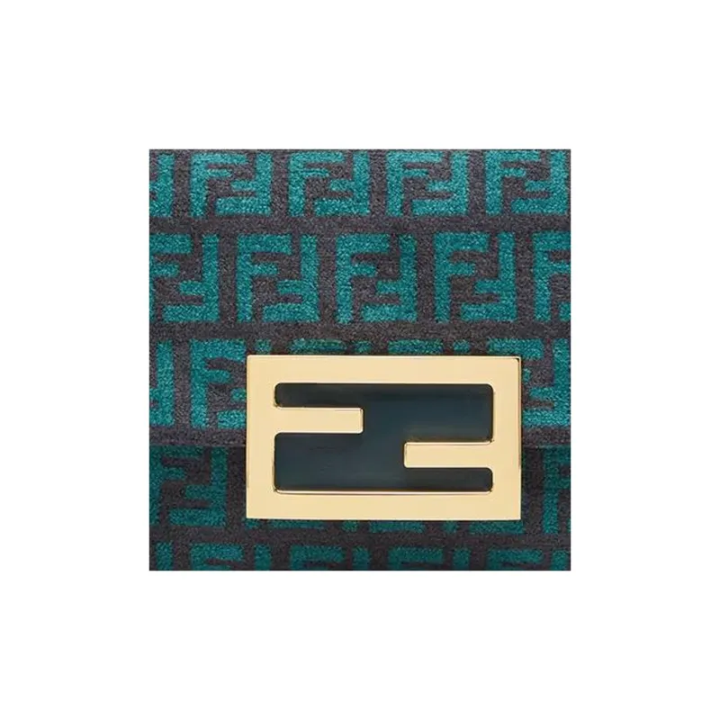 FENDI Baguette Viscose Blended Cotton One Shoulder Crossbody Cell Phone Pouch Women's Multicolor-3