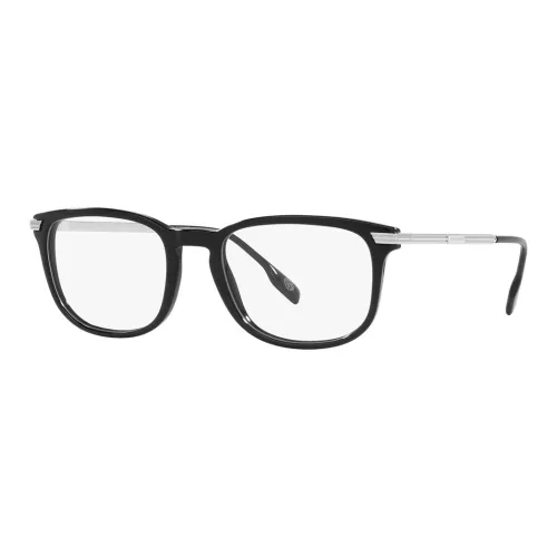 Burberry Metal Plastic Rectangular Eyeglass Frames Unisex Black