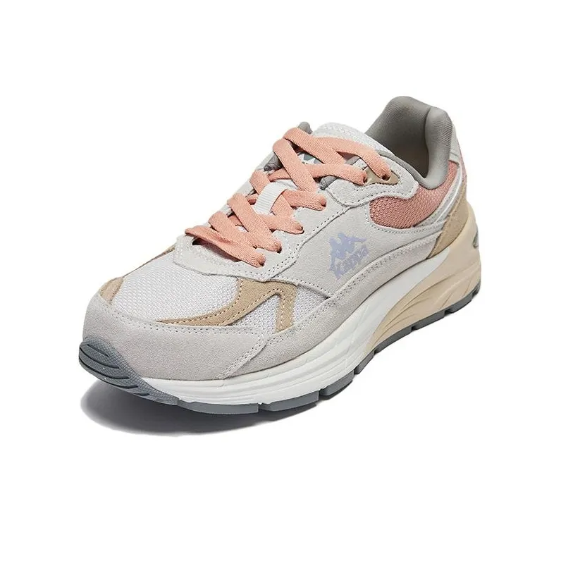 Kappa Cushioning, Slip Resistant, And Abrasion Resistant Low Top Casual Shoes Women's Gray Brown Pink-1