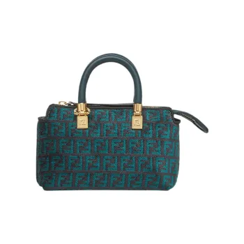 FENDI By The Way Series Viscose Boston Bag, One Shoulder, Crossbody, Portable Mini Women's Multicolor