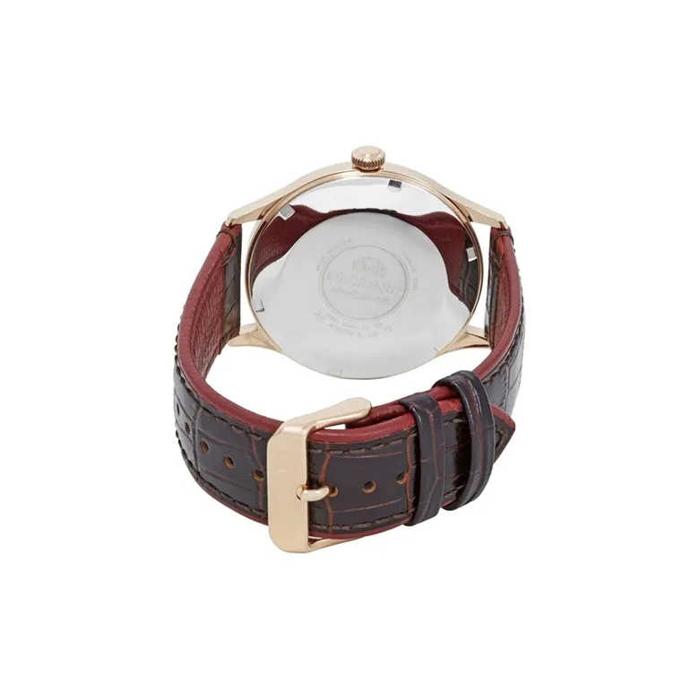 ORIENT Automatic Mechanical Movement Leather Strap Watch 41.5*49mm Men's Watches Coffee Watch Dial FAC08001T0-2