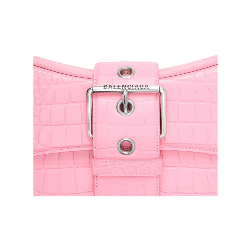 Balenciaga LINDSAY Calfskin Handbag Shoulder Bag Women's Pink-6