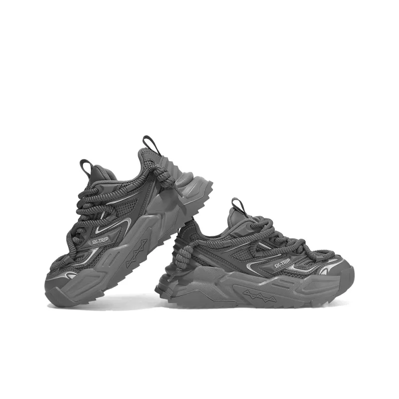 SK.TRIP Wear-Resistant Height Increasing Low-Top Chunky Sneakers Unisex Box Limited Edition-5