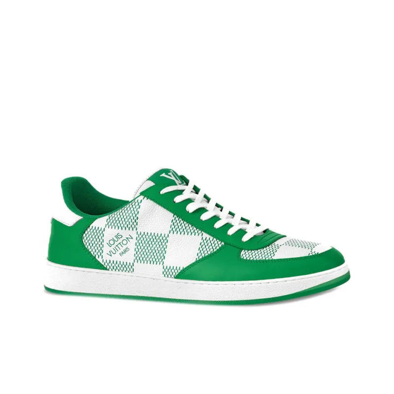 LOUIS VUITTON Lv Rivoli Sneakers 'Green With Plaid'-1