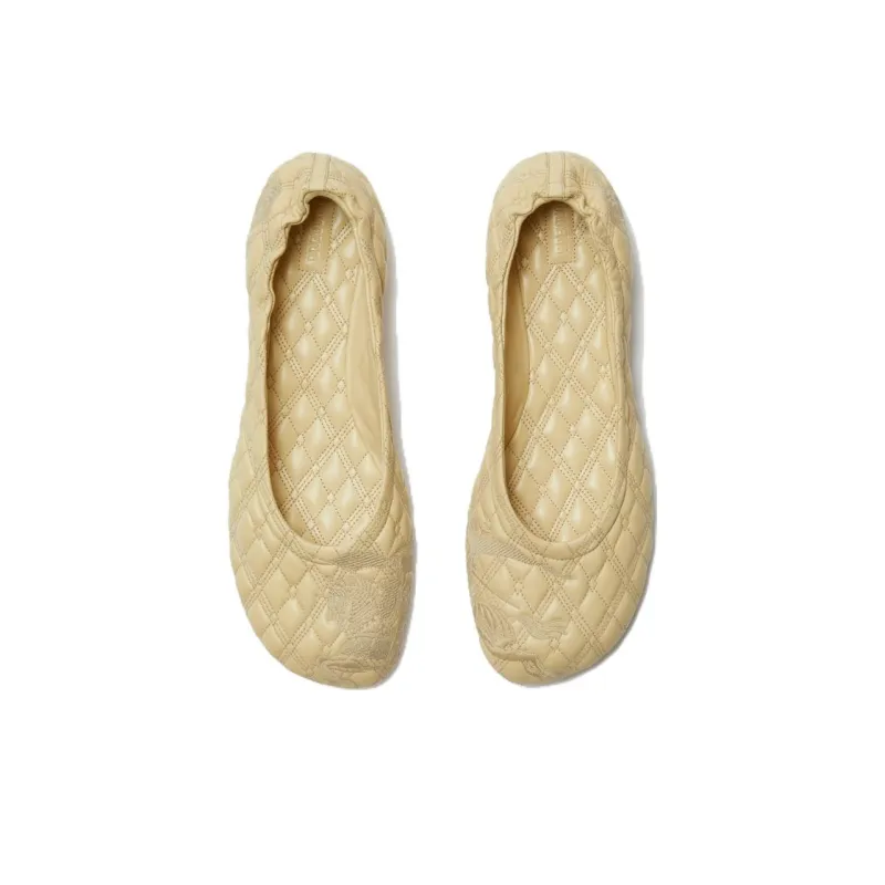 Burberry Quilted Leather Ballerina Shoes-4