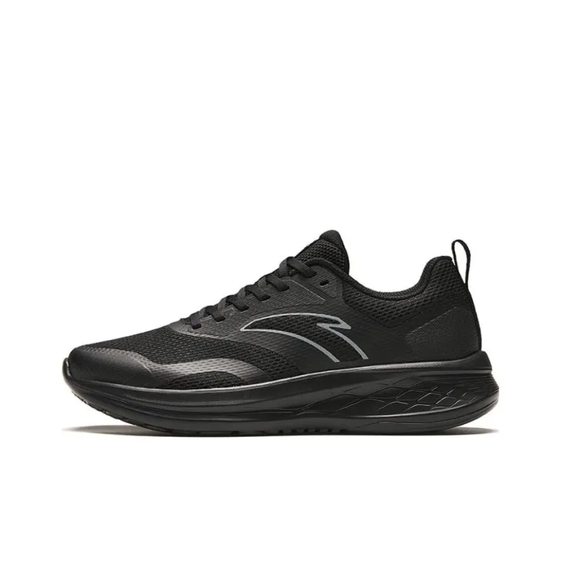 Anta Breathable Lightweight Low Top Casual Running Shoes Men's Black-0