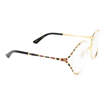 GUCCI Metal Round Sunglasses Unisex Gold