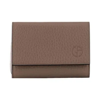 GIORGIO ARMANI Cow Leather Wallet Small Size Men's Dove Gray