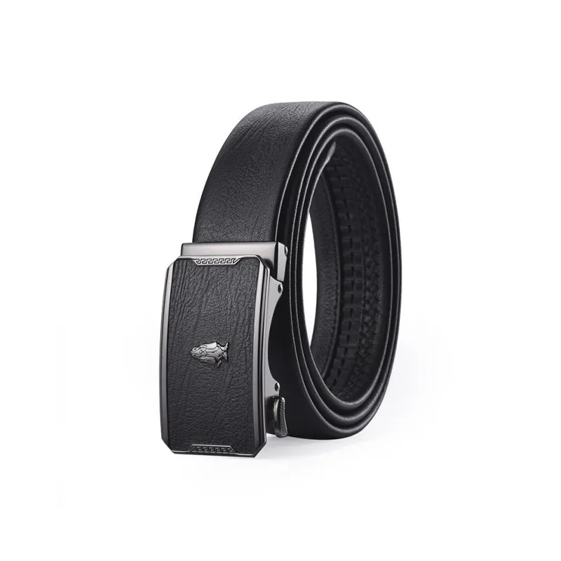 Hush Puppies Fashion Business Automatic Buckle Leather Belts Men's Width  3.5cm-0