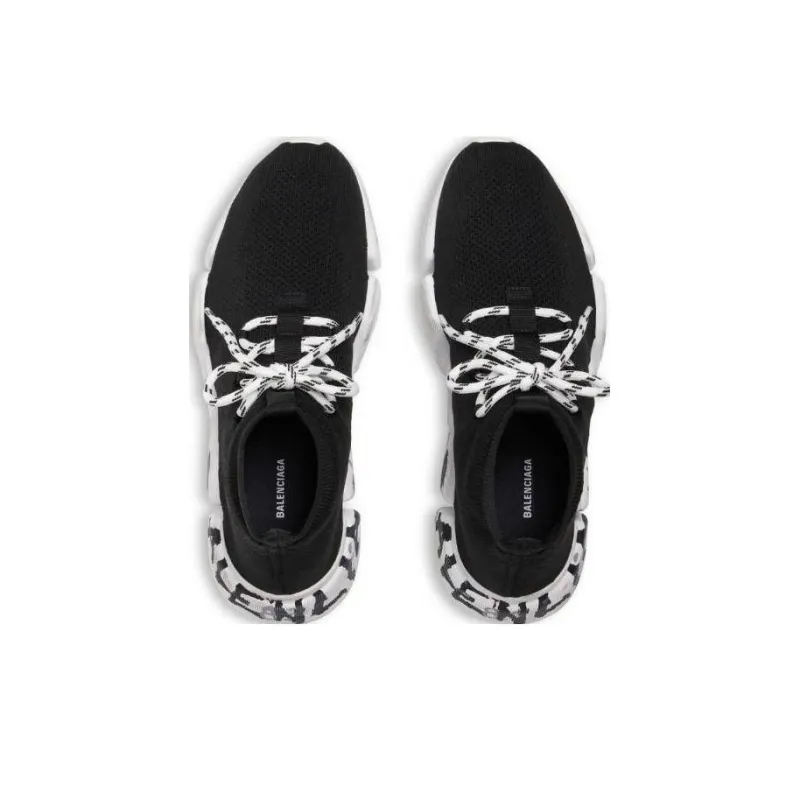 Balenciaga Speed 2.0 Lace Up Black Graffiti-3