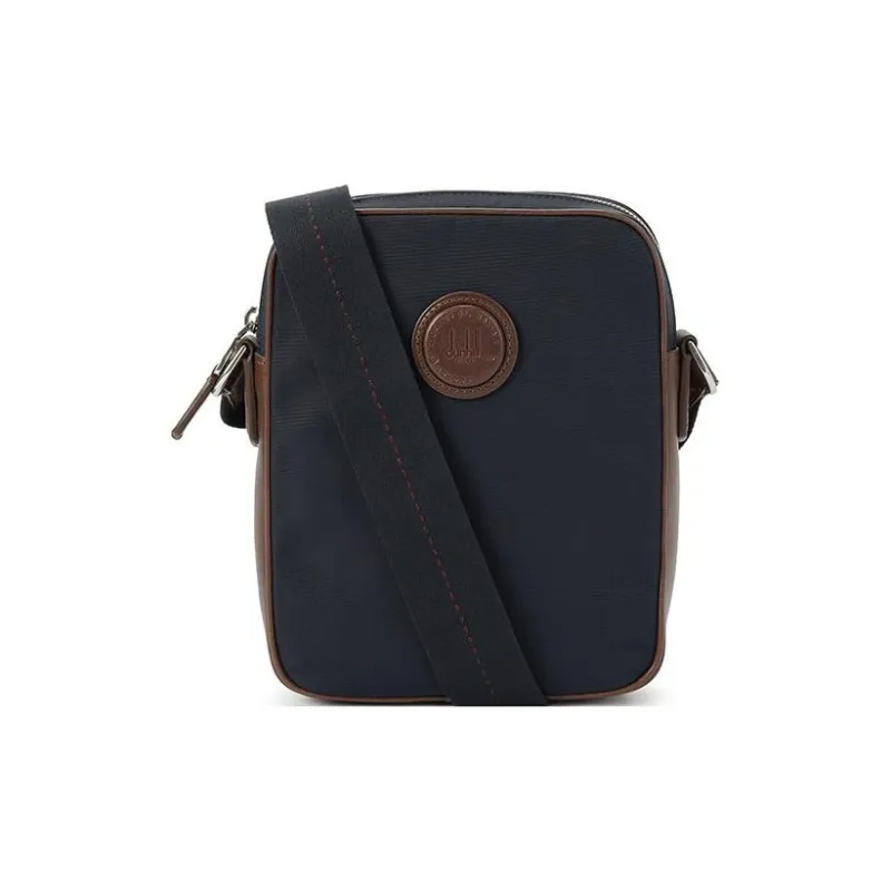 Dunhill Canvas With Leather Canvas Bag Cell Phone Pouch Crossbody Bag Shoulder Bag Unisex Black & Brown-0