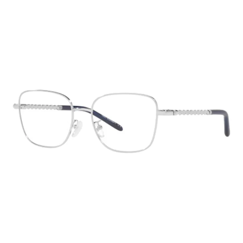 TORY BURCH Metal Square Eyeglass Frames Women's Silver-0