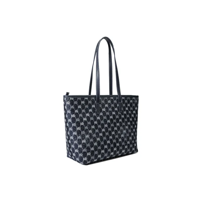 MQ Polyester Tote Bag Shopping Bag Underarm Shoulder Bag Women's Dark Blue-4