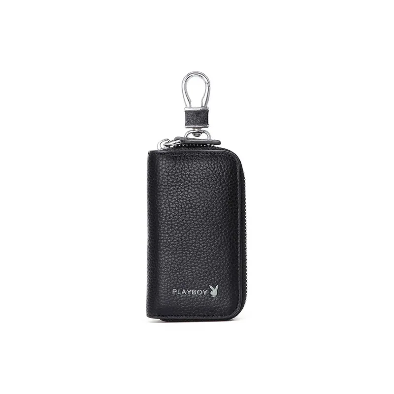 Playboy Top Grain Cow Leather Key Pouch Men's-0
