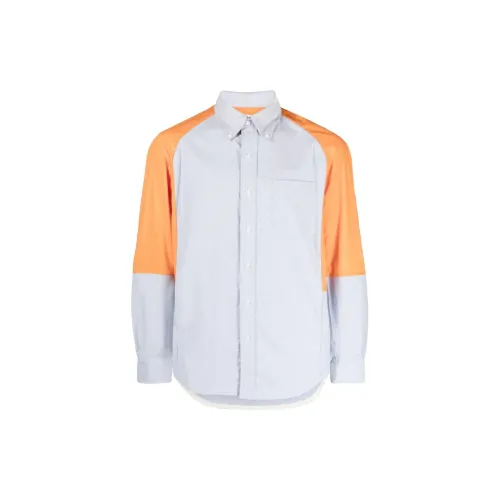 JUNYA WATANABE Shirts Men Blue With Orange Accents