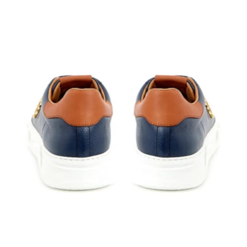 Roberto Cavalli Low-Top Skateboard Shoes Men's Blue-3