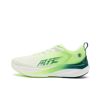 QIAODAN BOOM PRO Cushioning Wear Resistant Low Top Running Shoes Men's White Green